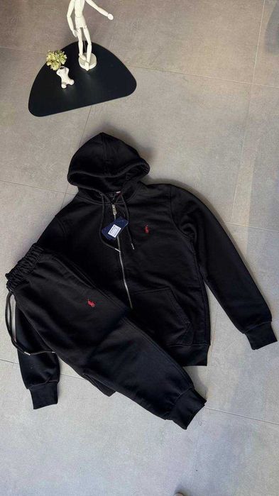 Чоловічий Мужской Спортивний костюм Polo Ralph Lauren Black