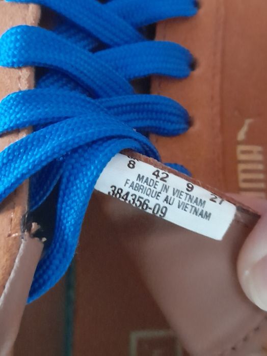 Puma Retro Suede Laranja/Azul – Tamanho 42