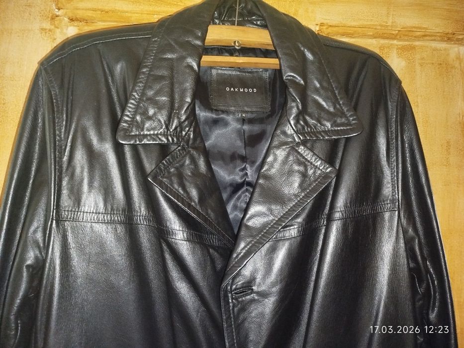 Чоловіче шкіряне пальто OAKWOOD (оригінал) XL(50 розмір)
