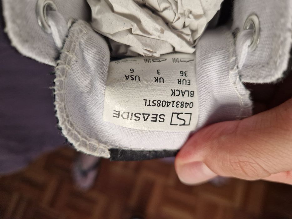 Sapatilhas Seaside preto - estilo all star