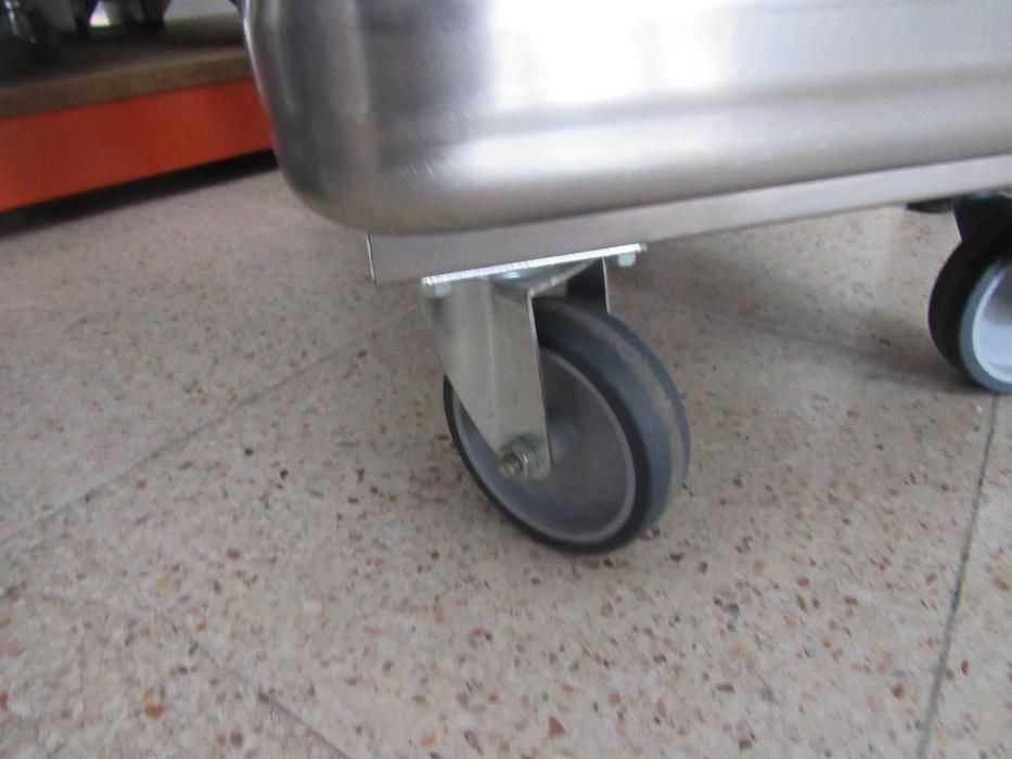 Carro de inox para lixo