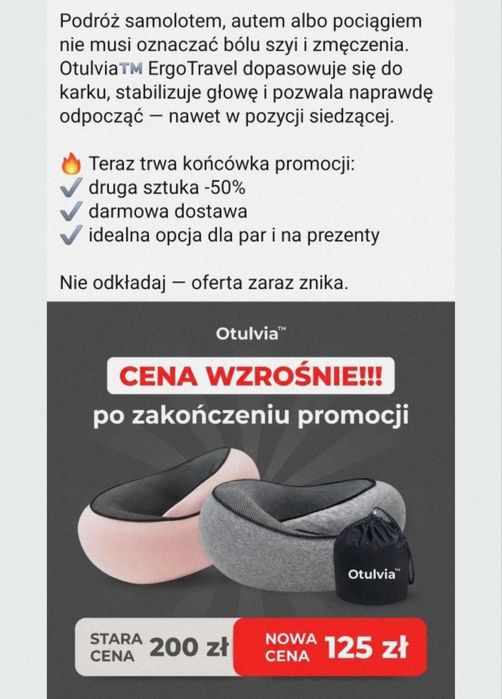 Luksusowa poduszka podróżna
