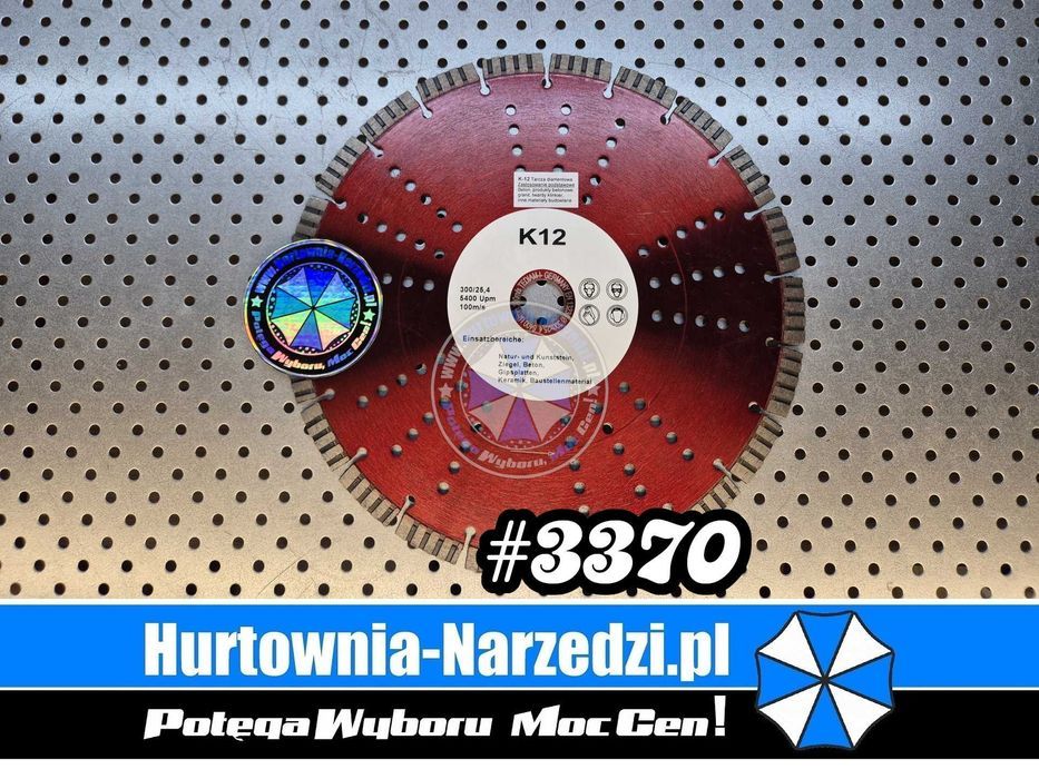 Tarcza diamentowa do kamienia, granitu, betonu 300mm x 25,4mm