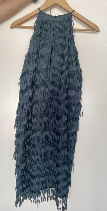 Vestido de Festa - Cinza Azulado