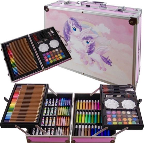 Zestaw Artystyczny Do Malowania Walizka Dla Dzieci Dorosłych *okazja*