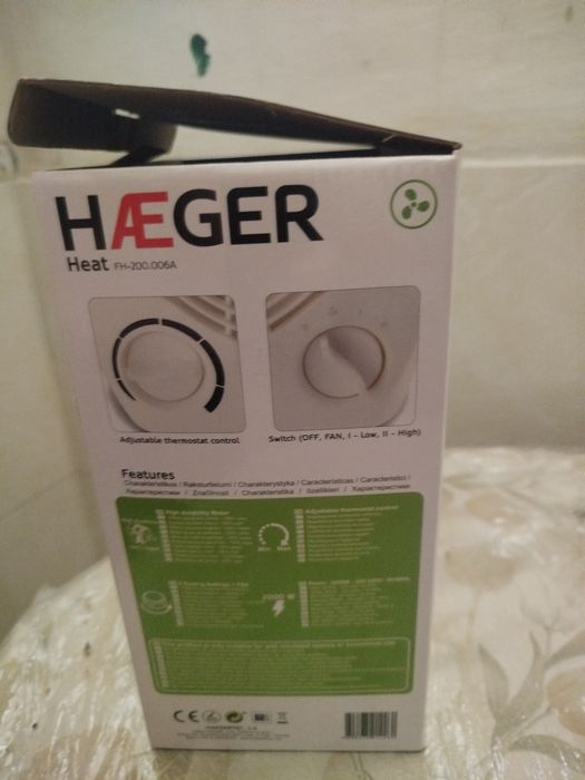 Ventilador Compacto HAEGER Heat (Apenas Função de Ar/Ventoinha)