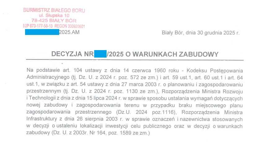 Działka z pozwoleniem na budowę Grabowo 1100 m² - Więcej