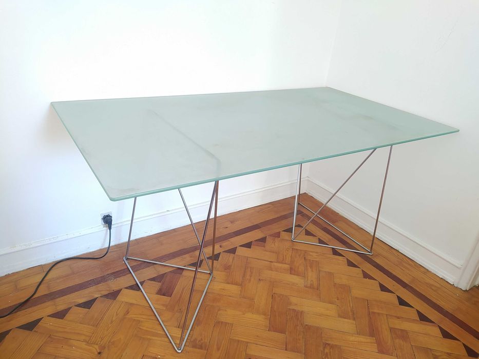 Mesa jantar vidro - oferta 2 cadeiras