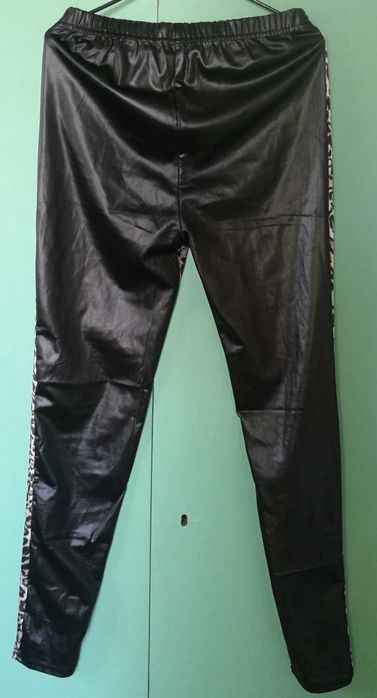 Legginsy damskie panterka błyszczące M/L