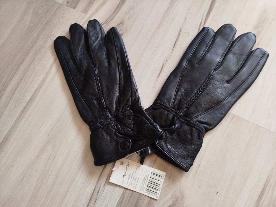 Rękawiczki damskie dawne lata , naturalna skóra nowe XL