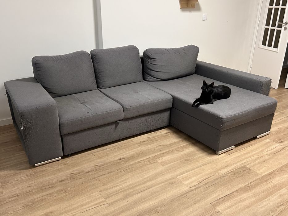 Doação Sofá com chaise e arrumação