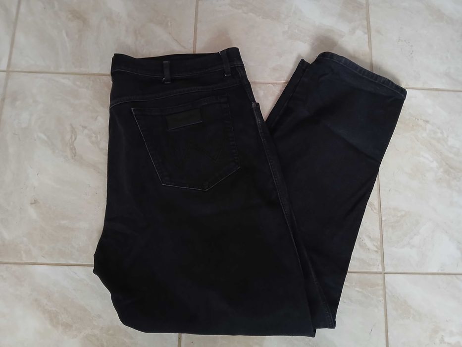 Jeansy czarne Wrangler Texas dla dużego 42/34 pas:2x55-60cm