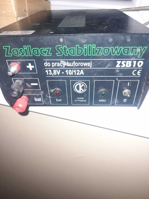 zasilacz stabilizowany do pracy buforowej  zsb 10