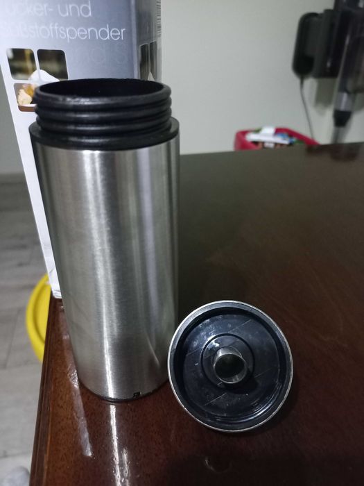 cukiernica dozownik do cukru ,słodzika 2w1 stal nierdzewna