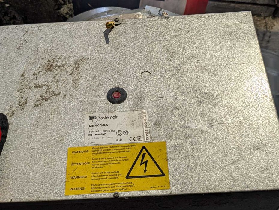 Nagrzewnica elektryczna kanałowa SYSTEMAIR- 2 sztuki