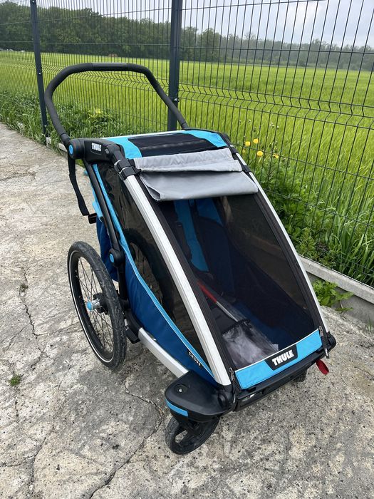 Riksza wozek rowerowy spacerowka Thule Cross single stan super