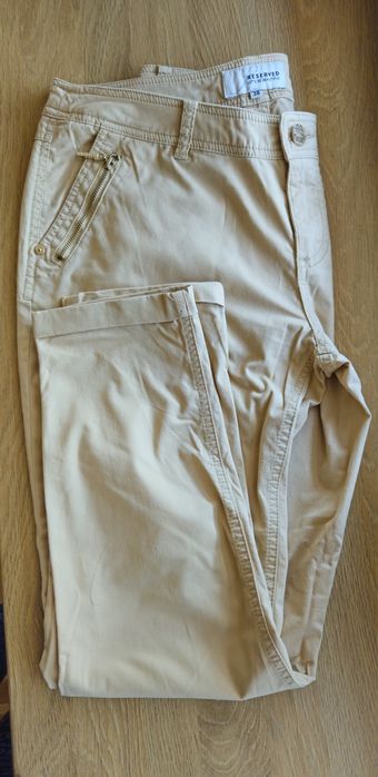 Spodnie Reserved 38 beż na lato chinosy