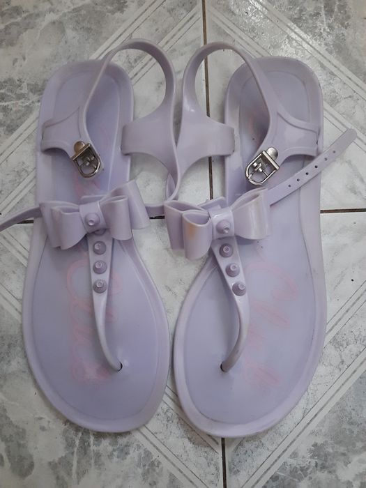 Ocean Club plastikowe wrzosowe sandałki z kokardkami 40/41