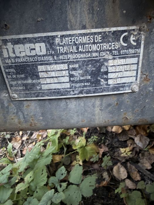 Cały podnośnik ITECO ED 120 EX (kompletny, bez kabla i chłodnicy)