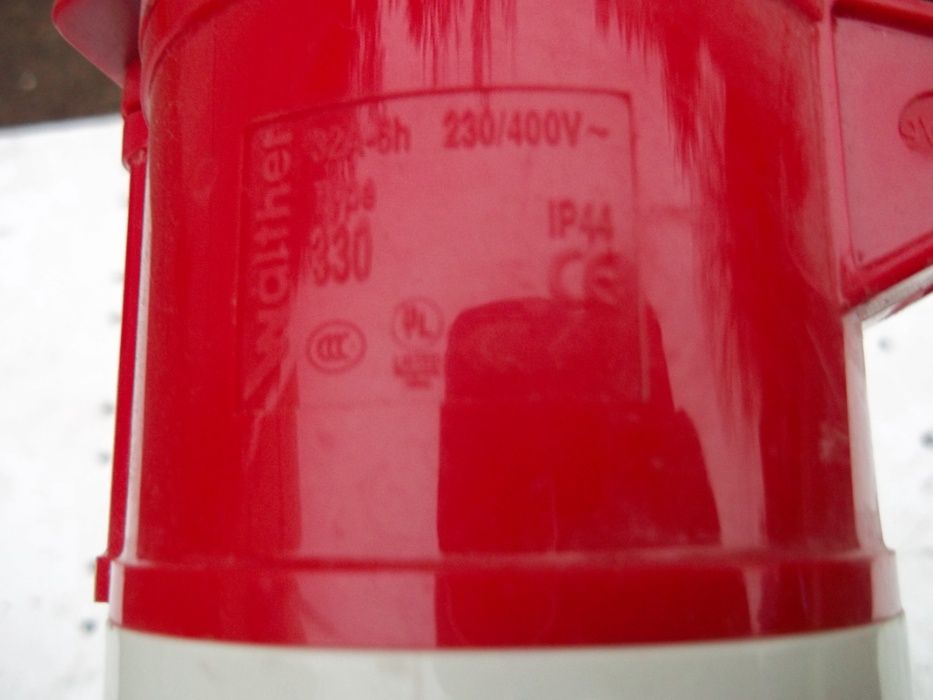 Kabel siłowy-1,6m,32A-4h 230/400V typ 330,ip44 Walther.