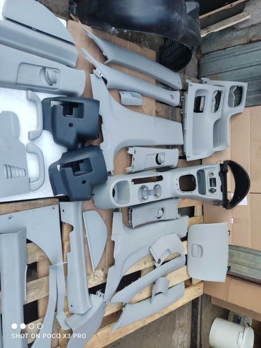 Пластик салона Hyundai Accent 2006-2010 серый/бежевый Хюндай Акцент