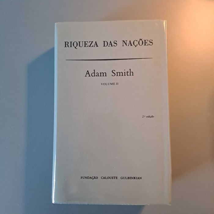 Livros “RIQUEZA DAS NAÇÕES” – volumes I e II de Adam Smith