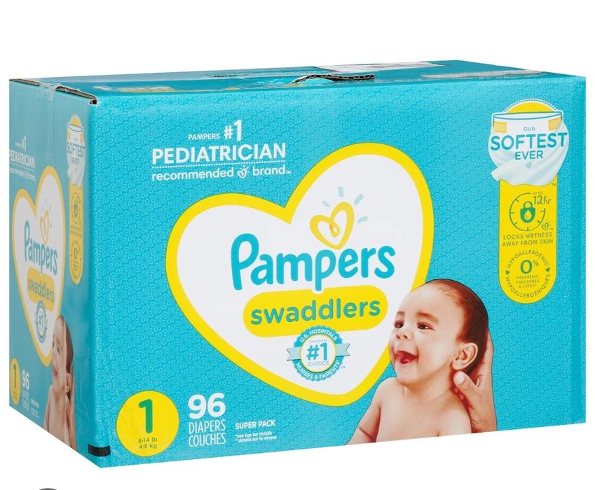 Pampers Swaddlers (розмір 1, для ваги 4-6 кг).