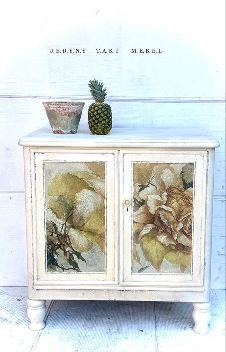 Komoda/szafka vintage  kremowa schabby  chic rustykalna