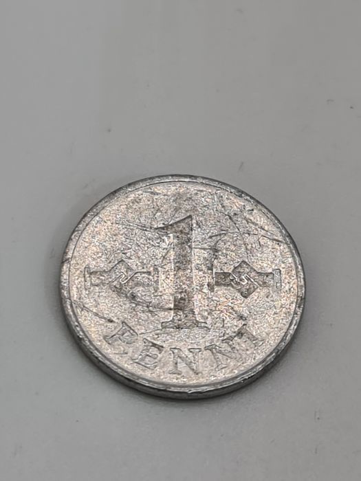 Moeda de 1 penni Finlândia 1971
