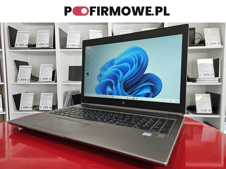 Laptop HP ZBook 15 G6 15" Intel i9-9880H 32GB RAM 512GB SSD Nvidia Quadro T2000 4GB FHD LTE Win11 Faktura 23% Vat Gwarancja 12 Miesięcy PoFirmowe.pl