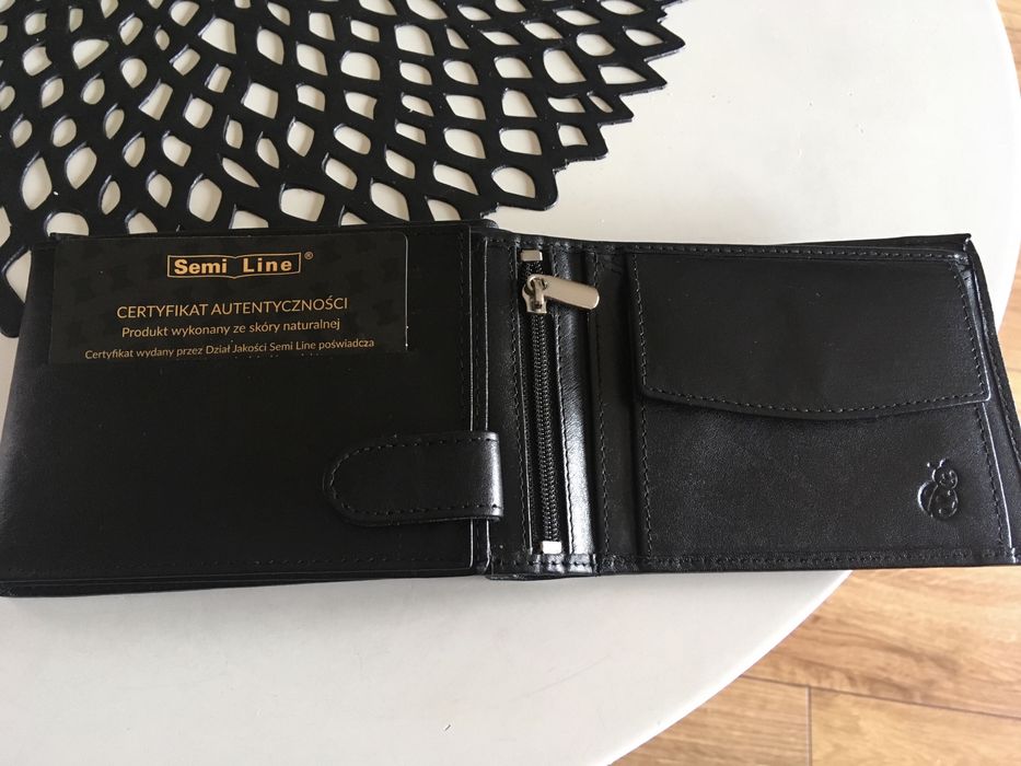 Portfel męski, skóra naturalna