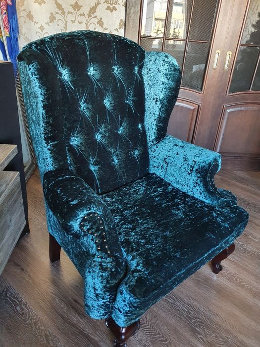 Крісло англійське велюр