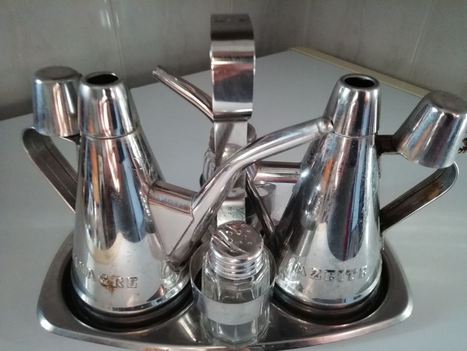 Galheteiro Antigo Dos Anos 60 Inox Novo