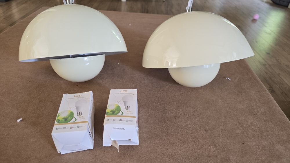 2 nowe lampy nad stół, barek średnica 25 cm