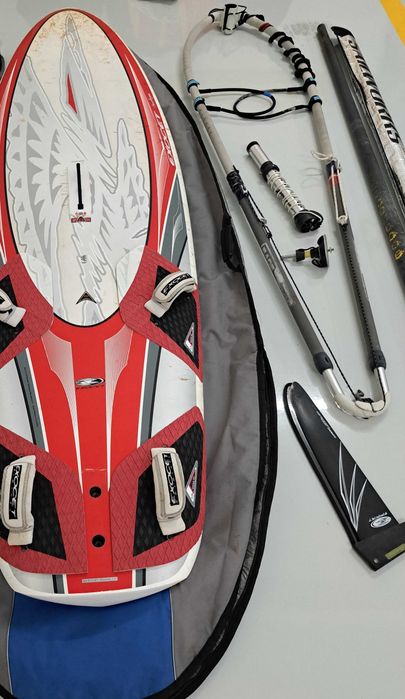 Windsurf prancha Exocet 73 vela Gaastra 8.0, Freerace kit completo