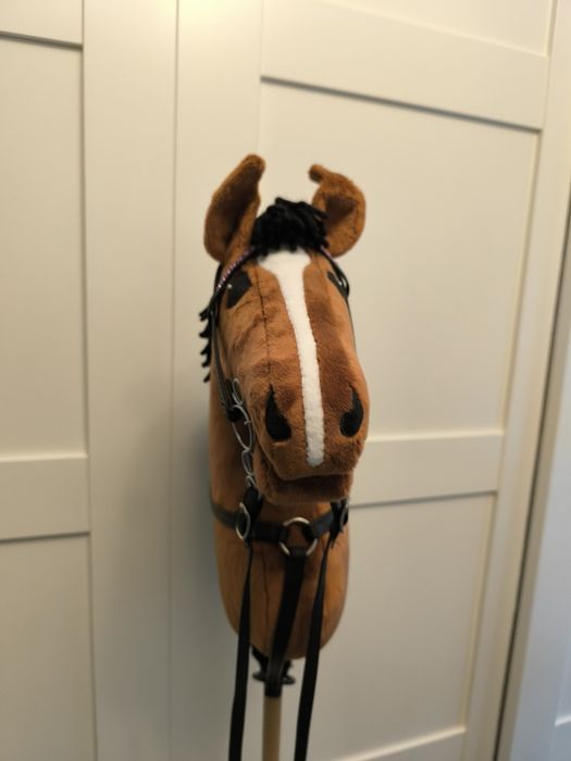 Koń hobby horse a4 kolor gniady ogłowie gratis