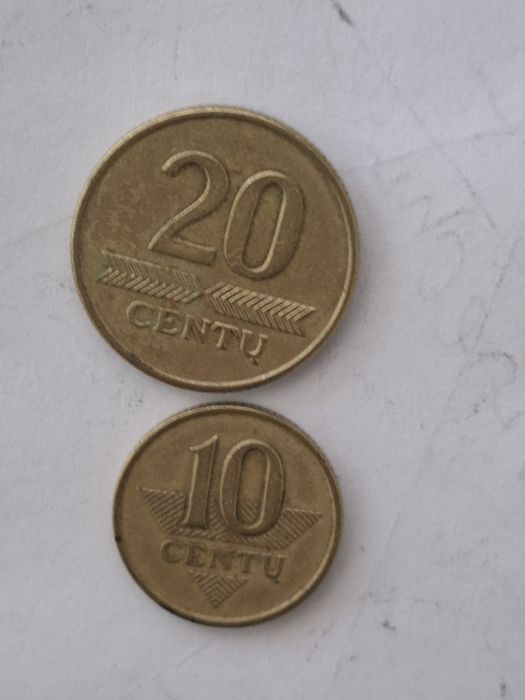 Zestaw 7 x moneta Litwa litas,centas,centai,centu,1991- 2001