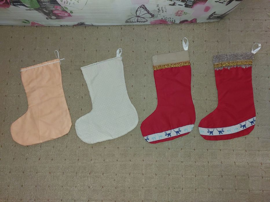 Новогодние носки чулки сапожки сапоги чобітки новорічні декор подарков
