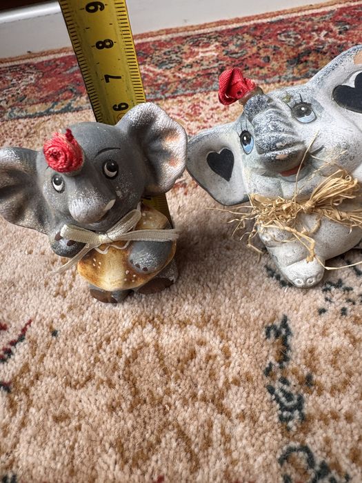 Słoniki ceramiczne dwie sztuki