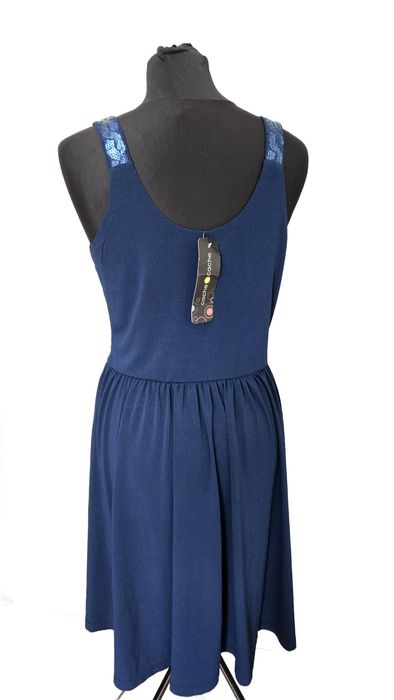 Sukienka Damska Na Ramiączkach Granatowa Cache Cache Rozmiar L