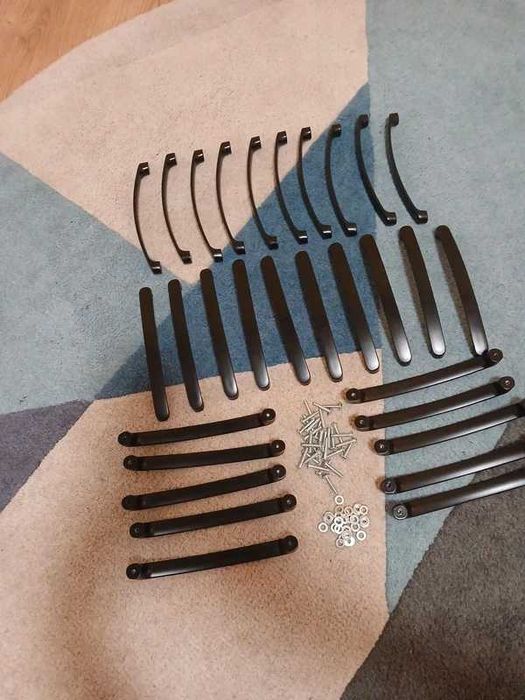 30x uchwyt uchwyty meblowe do kuchni komody 160 mm metalowe czarny mat