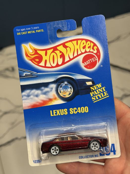 Hot Wheels Lexus SC400 4.0 V8 burgundy metallic 35 lat model!