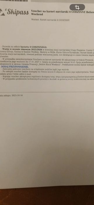 Karnet narciarski 4-godzinny grupa pingwina