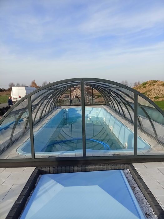 Zadaszenie basenu KLASIK wysokie 6,40x4,42x2,15 , PL 4mm