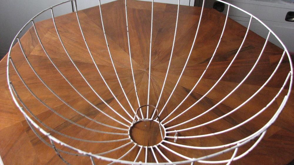 Vintage - Lampa duża półkula pomarańczowa - średn. 50 cm