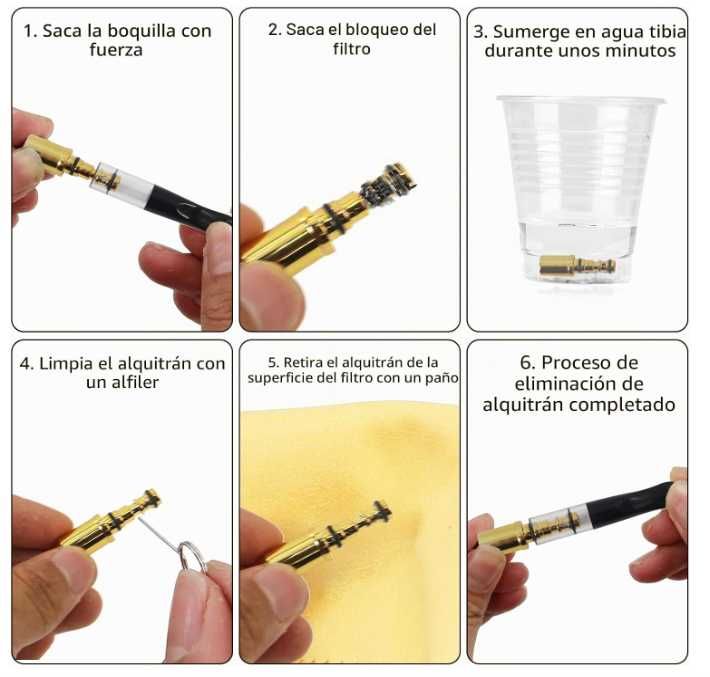 Boquilha reutilizável para cigarros / cigarrilhas - 5unidades