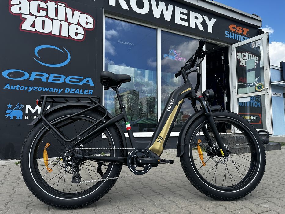 Elektryczny Rower Górski Ovivo V6 Pro Mocny 48V20Ah/koła 26x40 zasięg 120-150km - ACTIVE ZONE Bike World