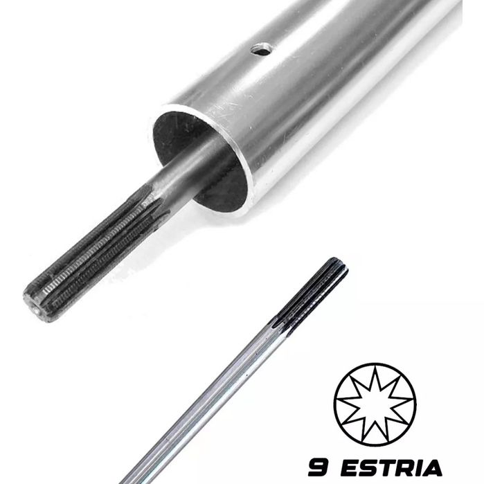 Vara para roçadora 28 mm 9 estrias