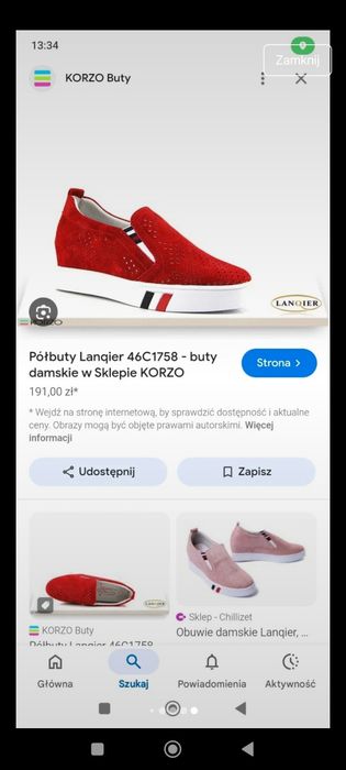 Buty na koturnie LANGIER