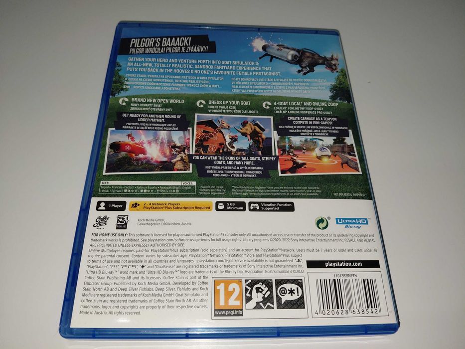 ps5 GOAT SIMULATOR 3 SYMULATOR KOZY 3 po polsku na płycie polska okład